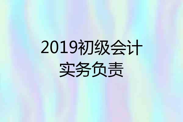 2019初级会计实务负责