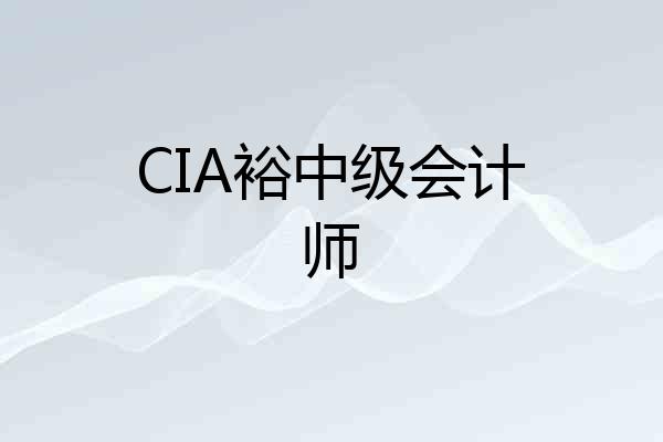 CIA裕中级会计师