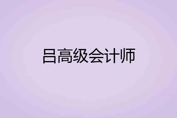 吕高级会计师