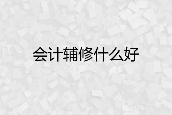会计辅修什么好