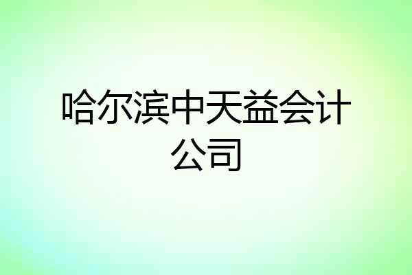 哈尔滨中天益会计公司