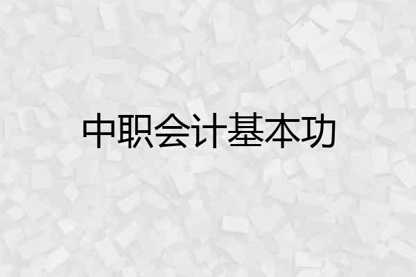 中职会计基本功