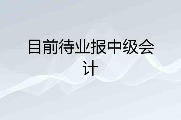 目前待业报中级会计