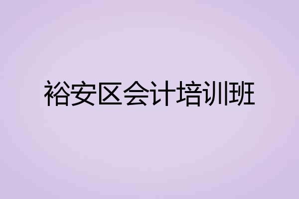 裕安区会计培训班