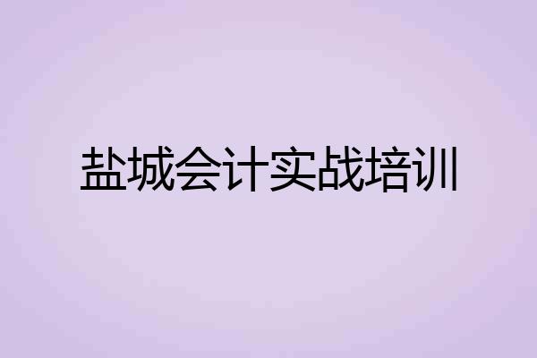 盐城会计实战培训