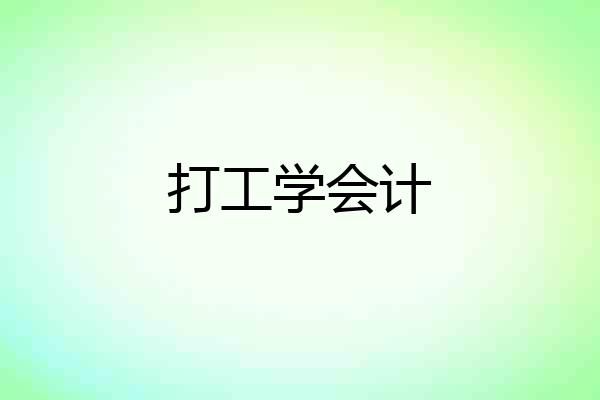 打工学会计