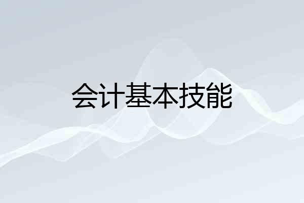 会计基本技能