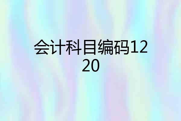 会计科目编码1220