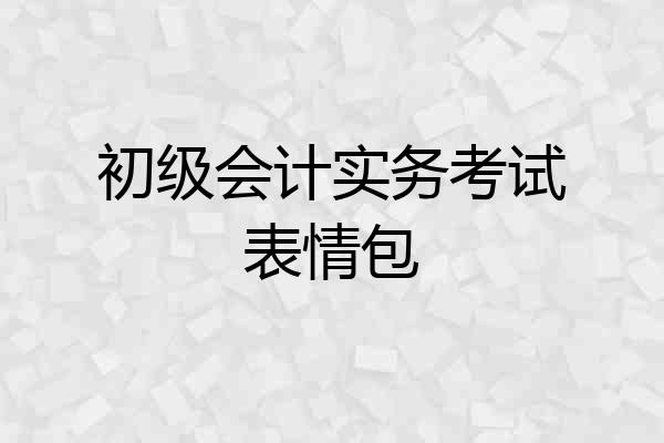 初级会计实务考试表情包