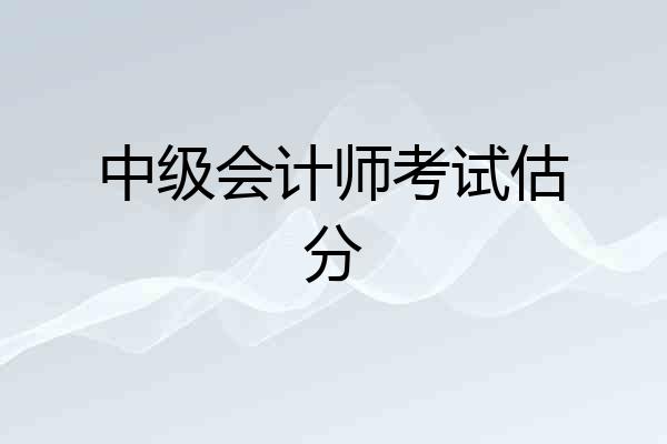 中级会计师考试估分
