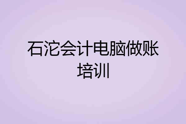 石沱会计电脑做账培训