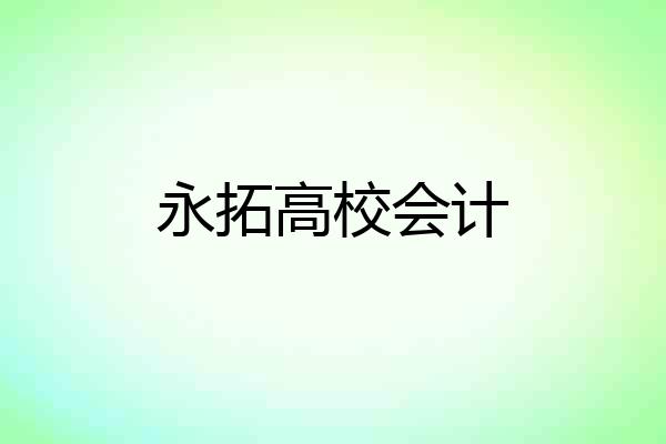 永拓高校会计