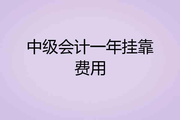 中级会计一年挂靠费用