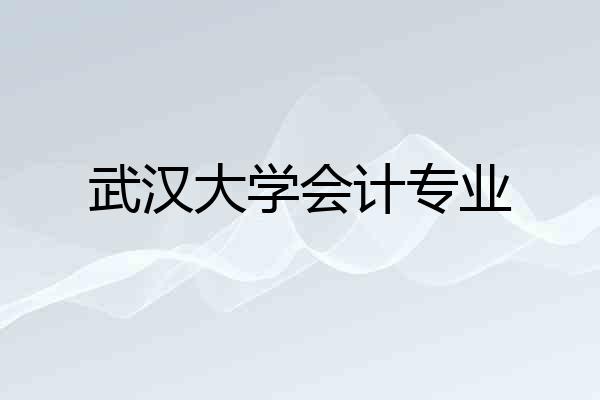 武汉大学会计专业