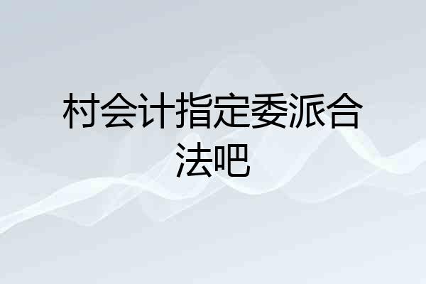 村会计指定委派合法吧
