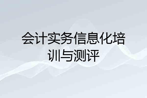 会计实务信息化培训与测评