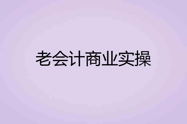 老会计商业实操