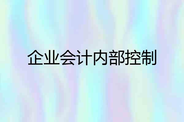 企业会计内部控制