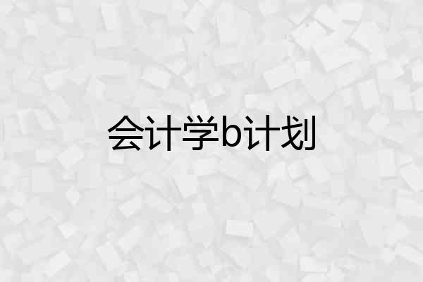 会计学b计划