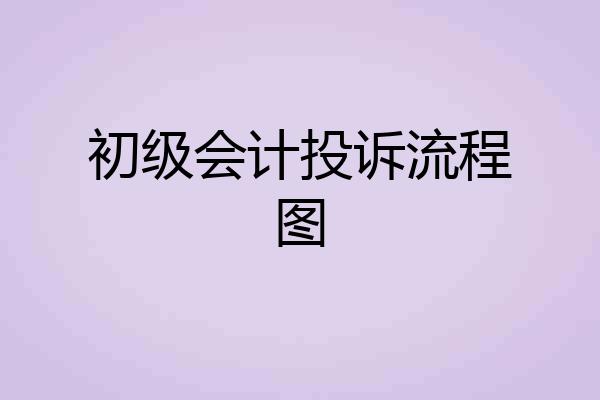 初级会计投诉流程图