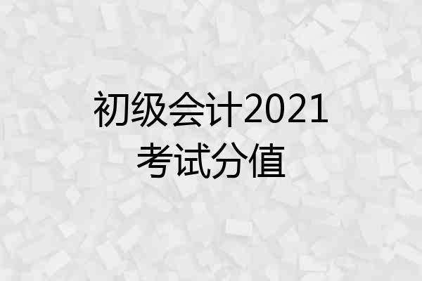 初级会计2021考试分值