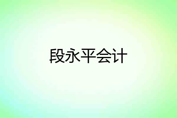 段永平会计