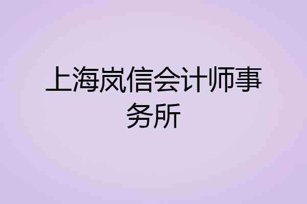 上海岚信会计师事务所