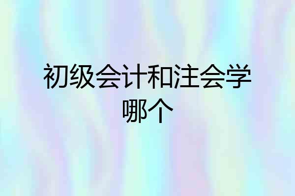 初级会计和注会学哪个