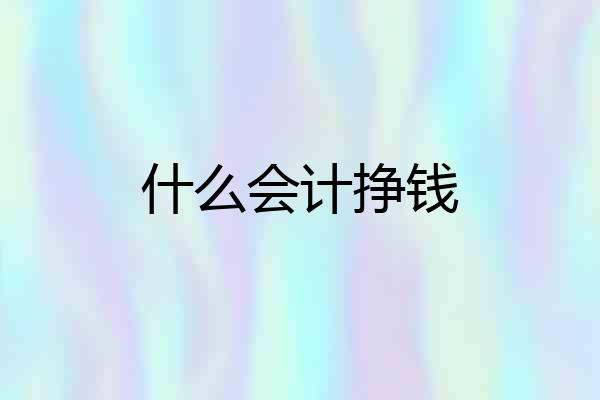 什么会计挣钱