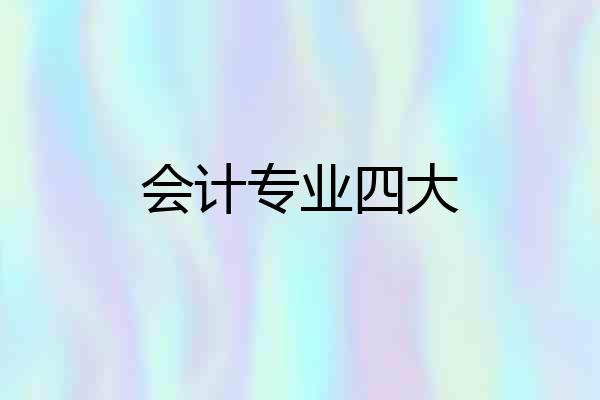 会计专业四大
