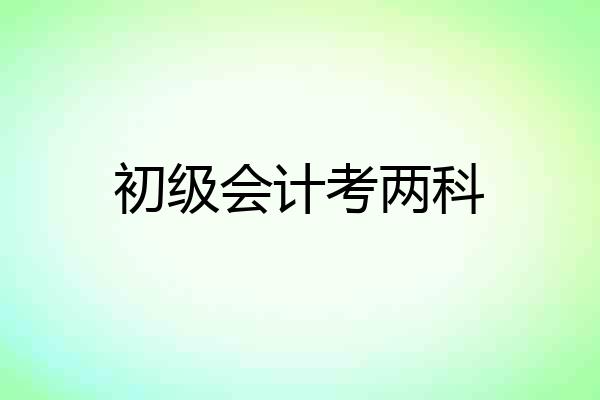 初级会计考两科