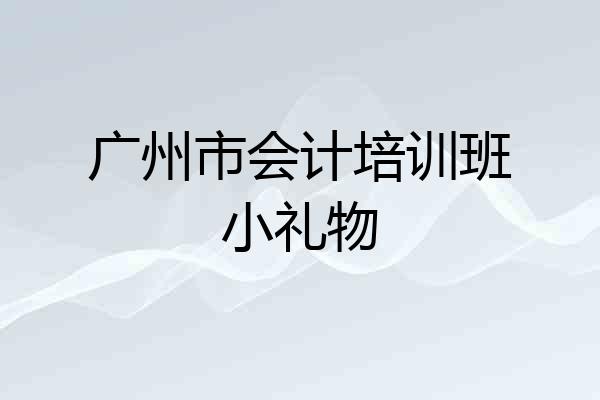 广州市会计培训班小礼物