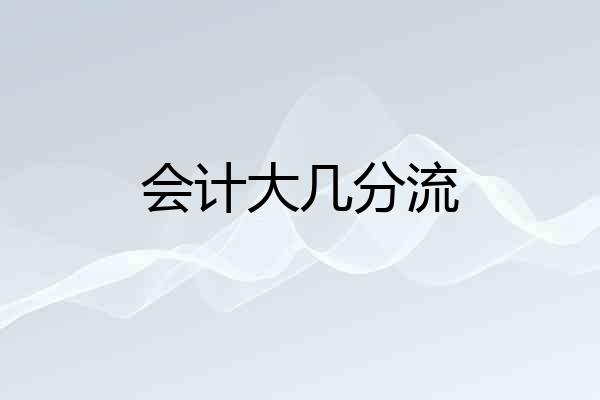 会计大几分流