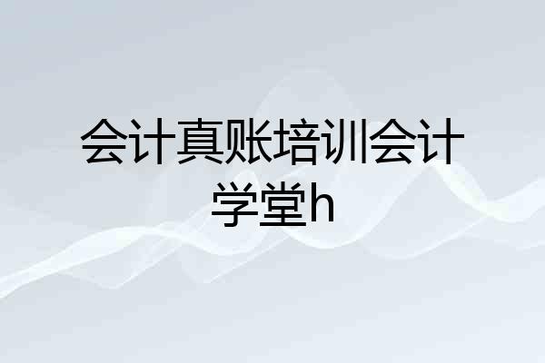 会计真账培训会计学堂h