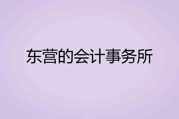 东营的会计事务所