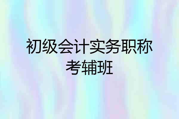 初级会计实务职称考辅班