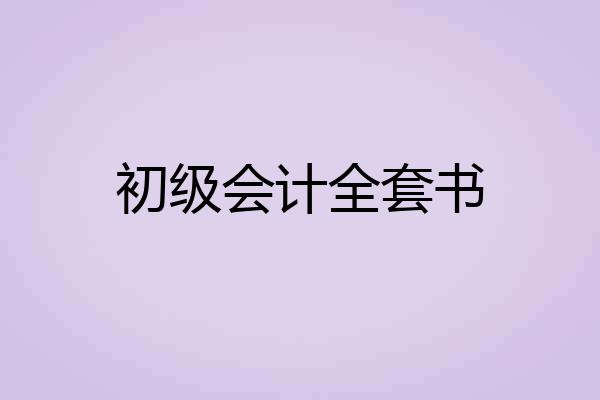 初级会计全套书