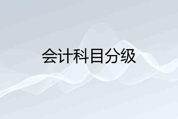 会计科目分级