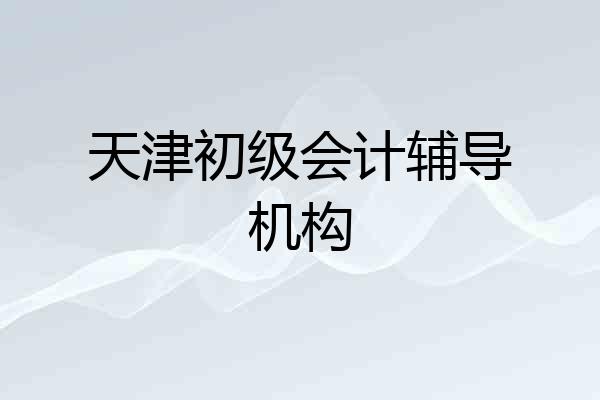 天津初级会计辅导机构