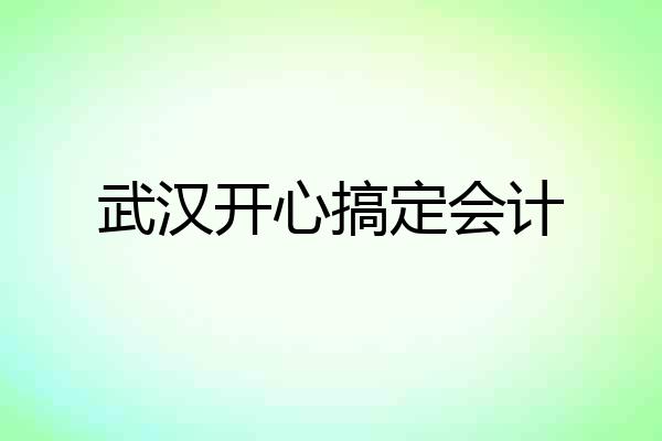武汉开心搞定会计