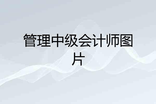 管理中级会计师图片