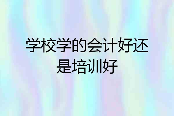 学校学的会计好还是培训好