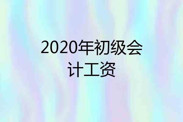 2020年初级会计工资