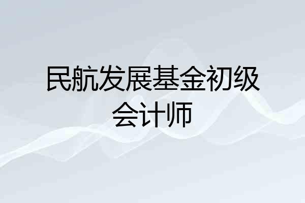 民航发展基金初级会计师