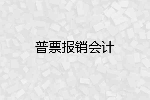 普票报销会计