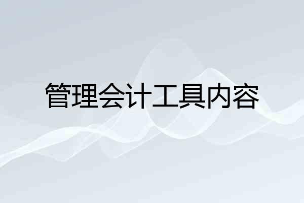 管理会计工具内容