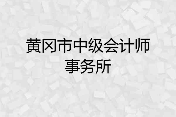黄冈市中级会计师事务所