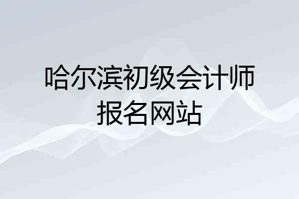 哈尔滨初级会计师报名网站