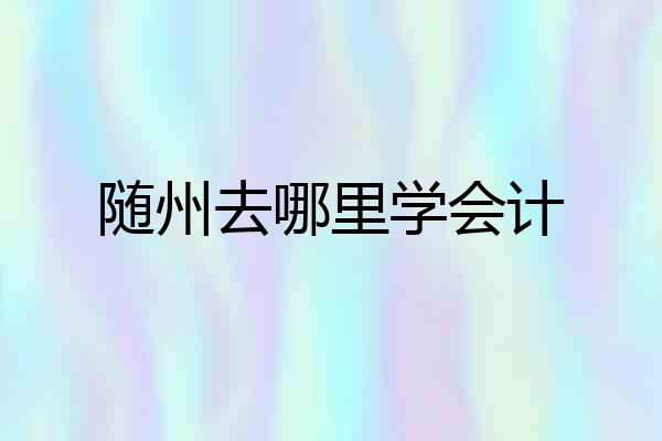 随州去哪里学会计