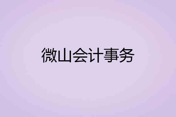 微山会计事务